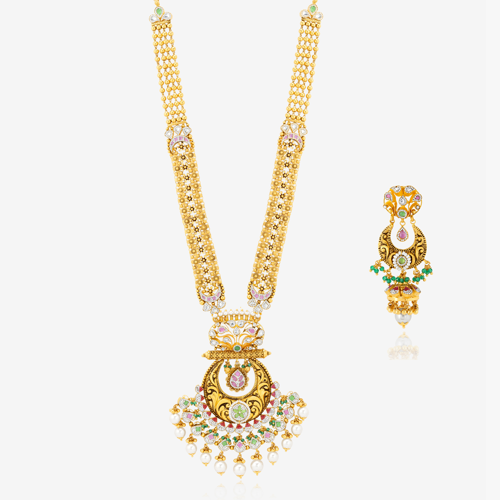 Enigmatic Pearl Drop Necklace Set