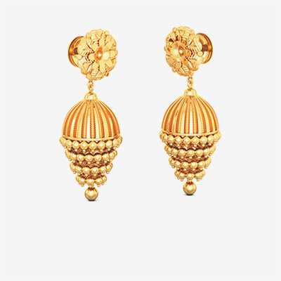 Traditional Gold Chandelier Jhumki
