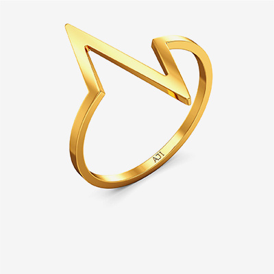 Pulse Symbol Gold Thin Ring
