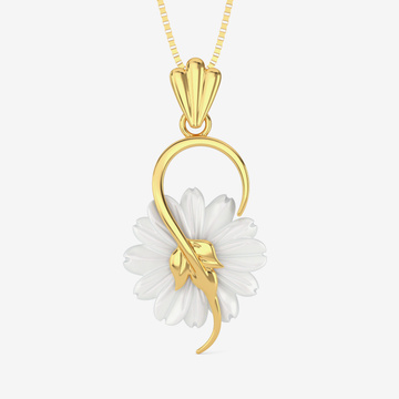 Floral Gold Pendant Set
