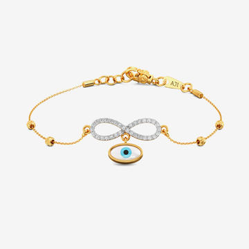 Modern Infinite Evil Eye gold Bracelet