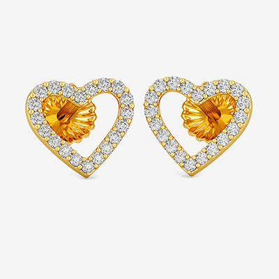 Floral Heart Stud