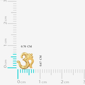 Gold Om Stud Earring