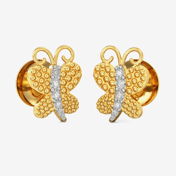 Gold Butterfly Studs