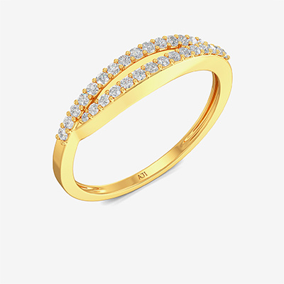 Shiny Slit Cosmos Gold Ring