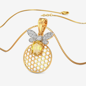 Golden Honeycomb Pendant