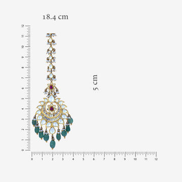 Green Drop Maang Tikka Charm